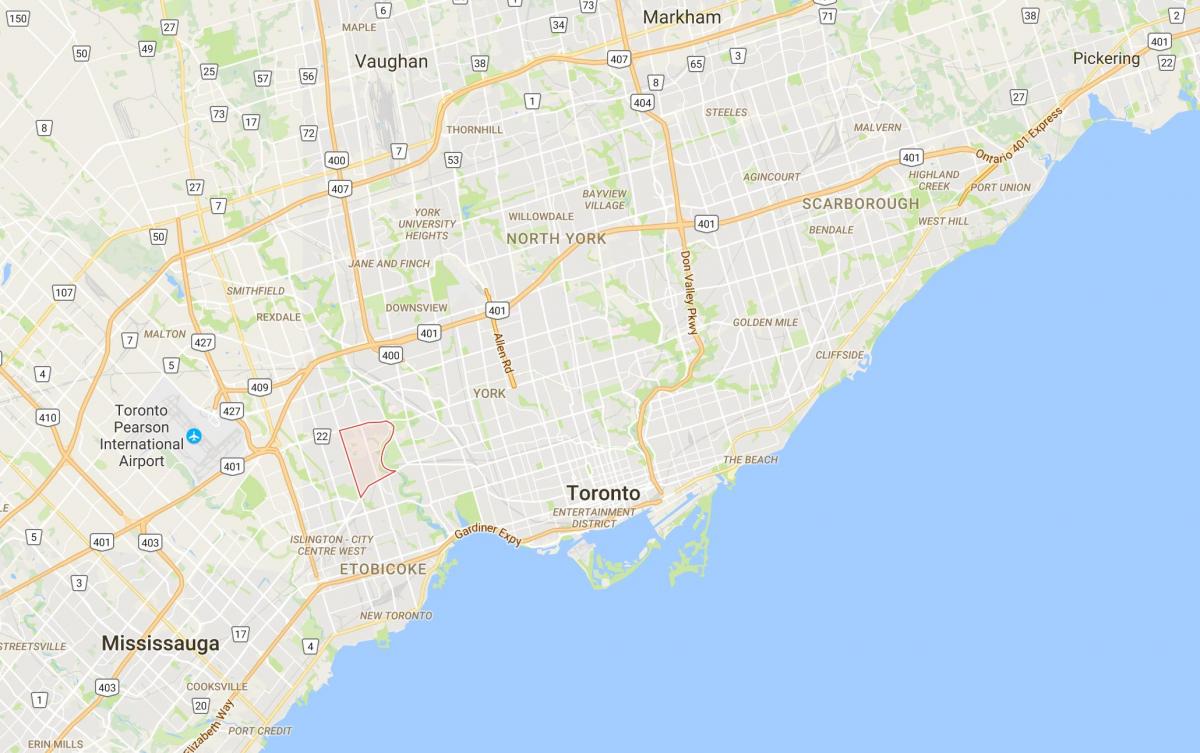 Harta Humber Valea Satului district Toronto