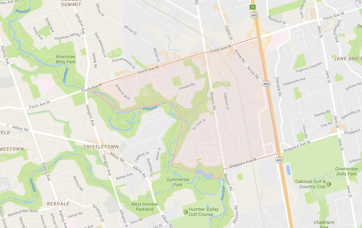 Harta Humbermede vecinătate Toronto