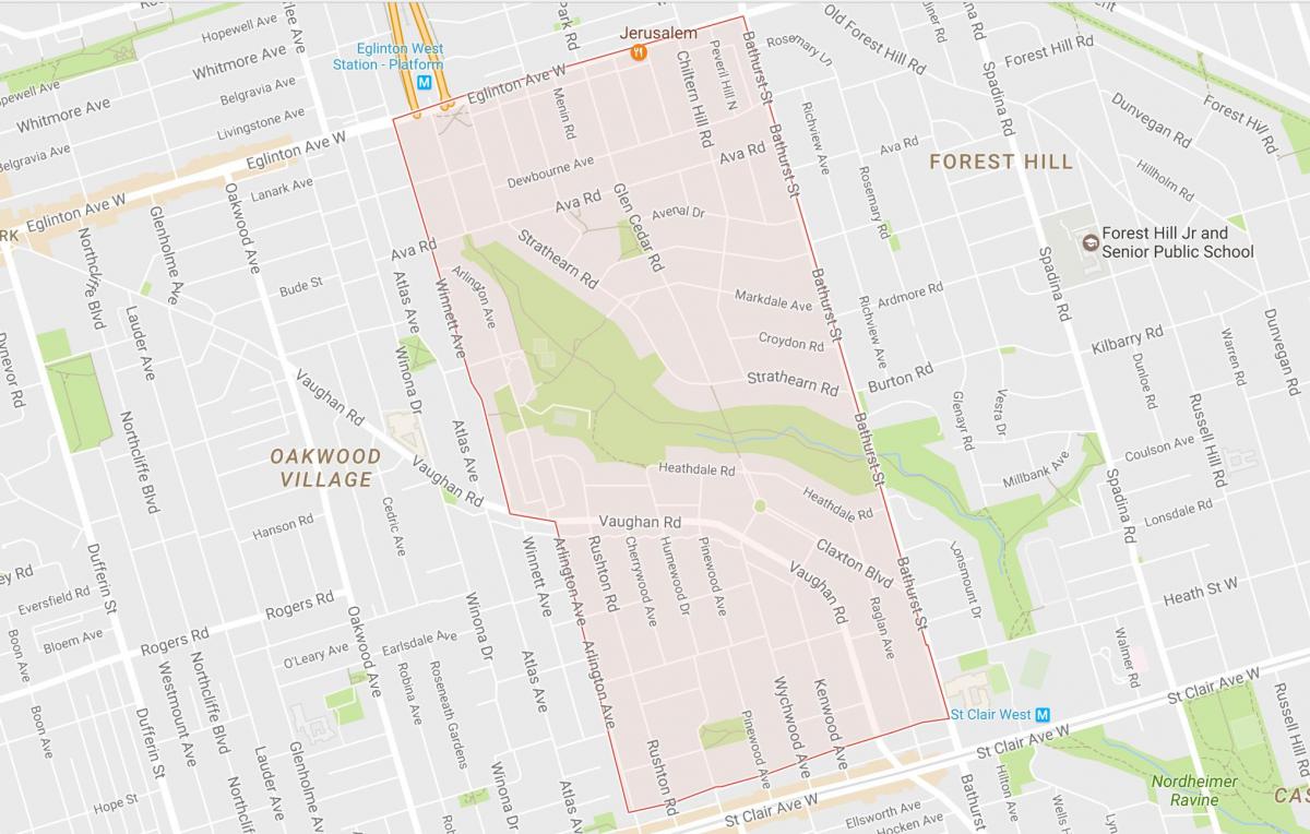 Harta Humewood–Cedarvale vecinătate Toronto