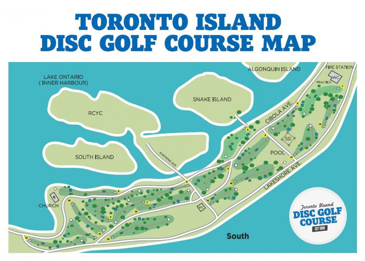 Harta Insulele Toronto cursuri de golf Toronto
