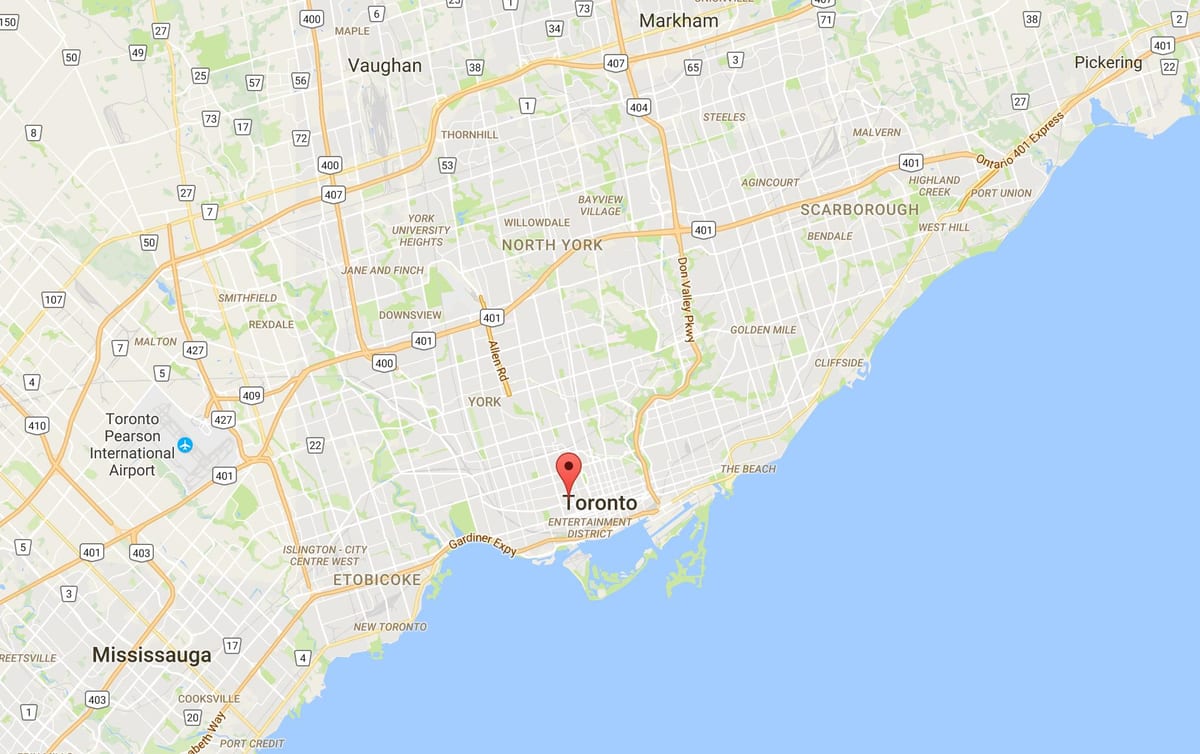 Harta Kensington Market district Toronto