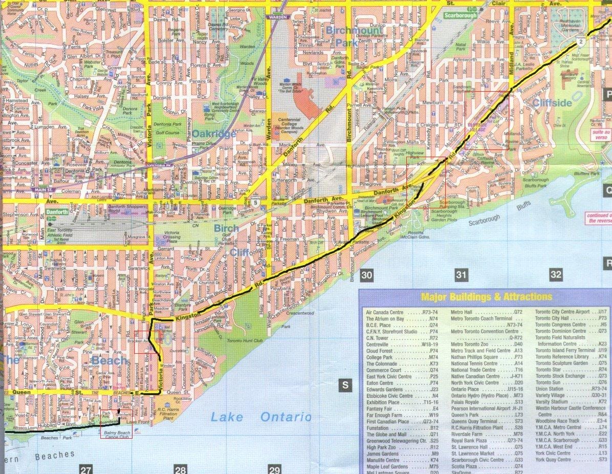 Harta Kingston road Ontarion