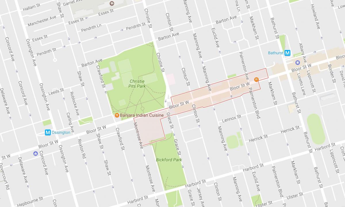 Harta Koreatown vecinătate Toronto