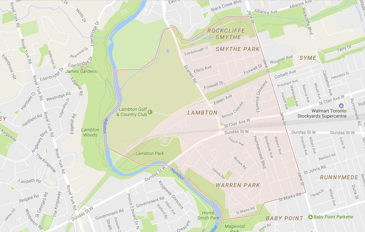 Harta Lambton vecinătate Toronto