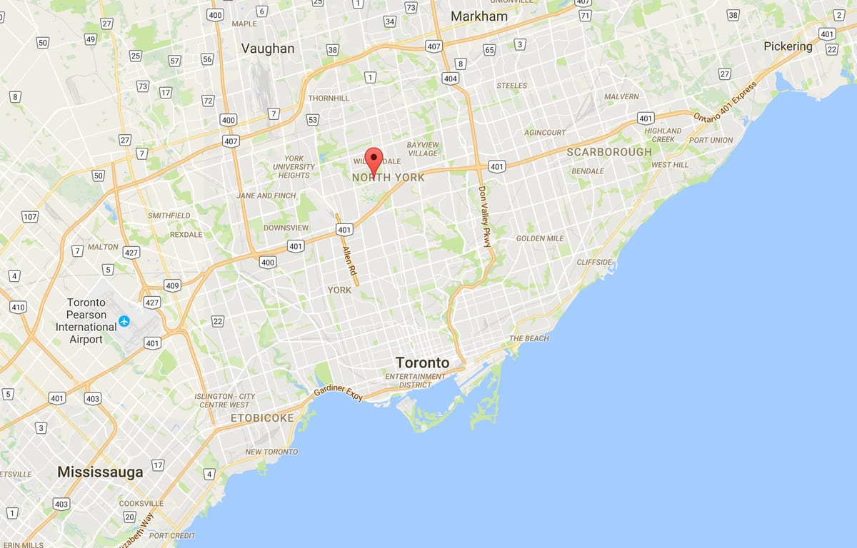 Harta Lansing district Toronto