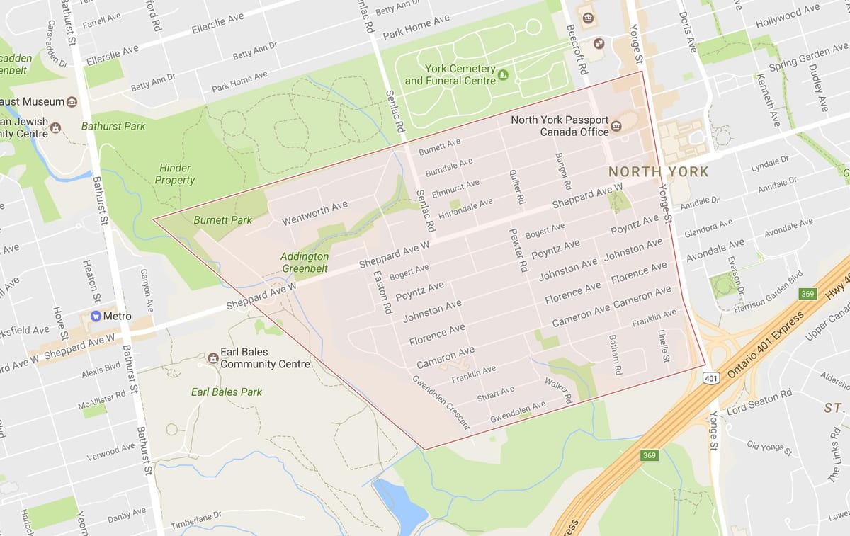 Harta Lansing vecinătate Toronto