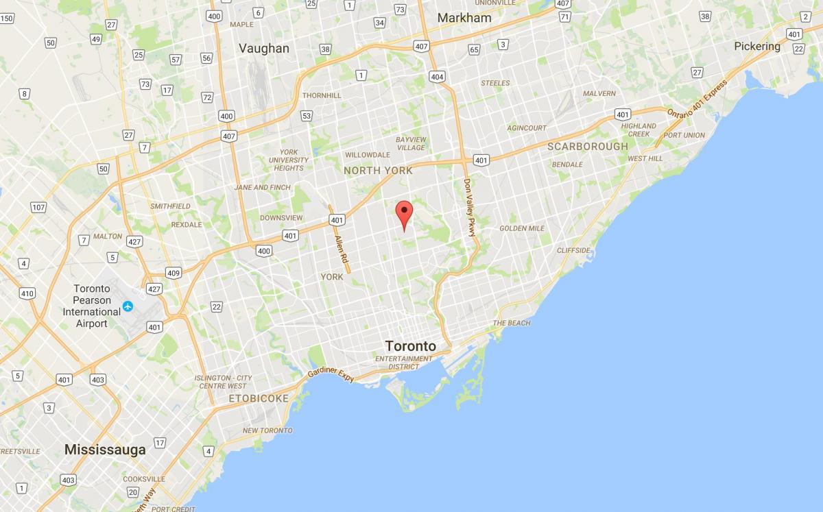 Harta Lawrence Park district Toronto
