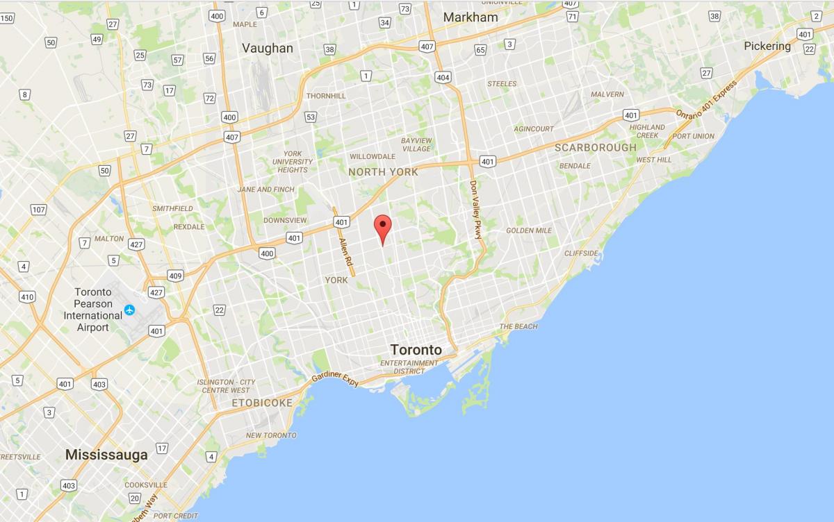 Harta Lytton Park district Toronto