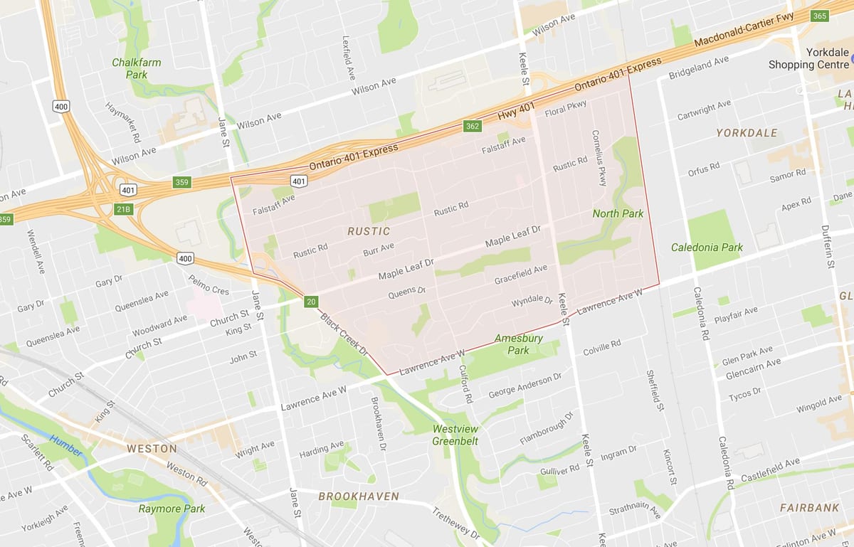 Harta de Arțar Leafneighbourhood Toronto
