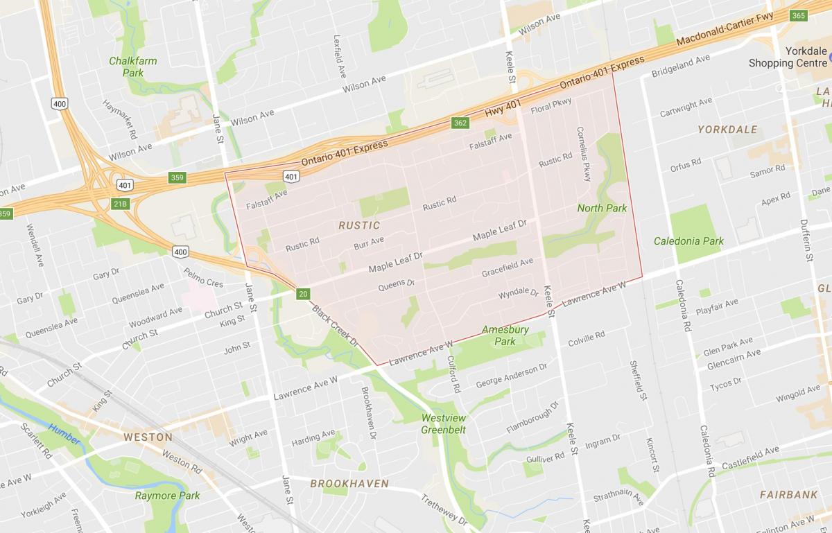 Harta de Arțar Leafneighbourhood Toronto