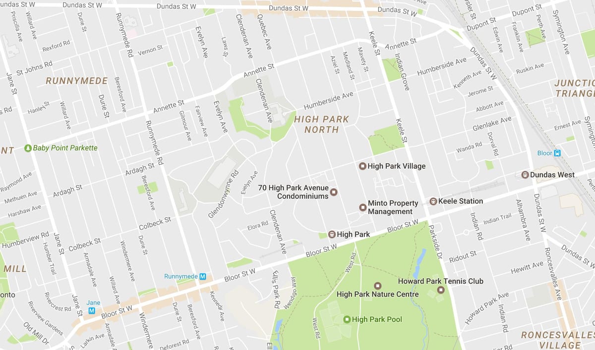 Harta Parcului cartier Toronto