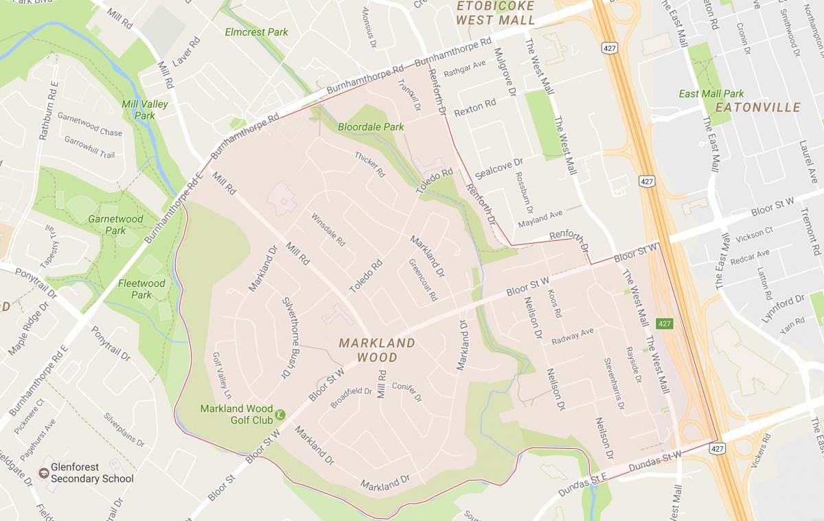 Harta Markland Lemn de vecinătate Toronto