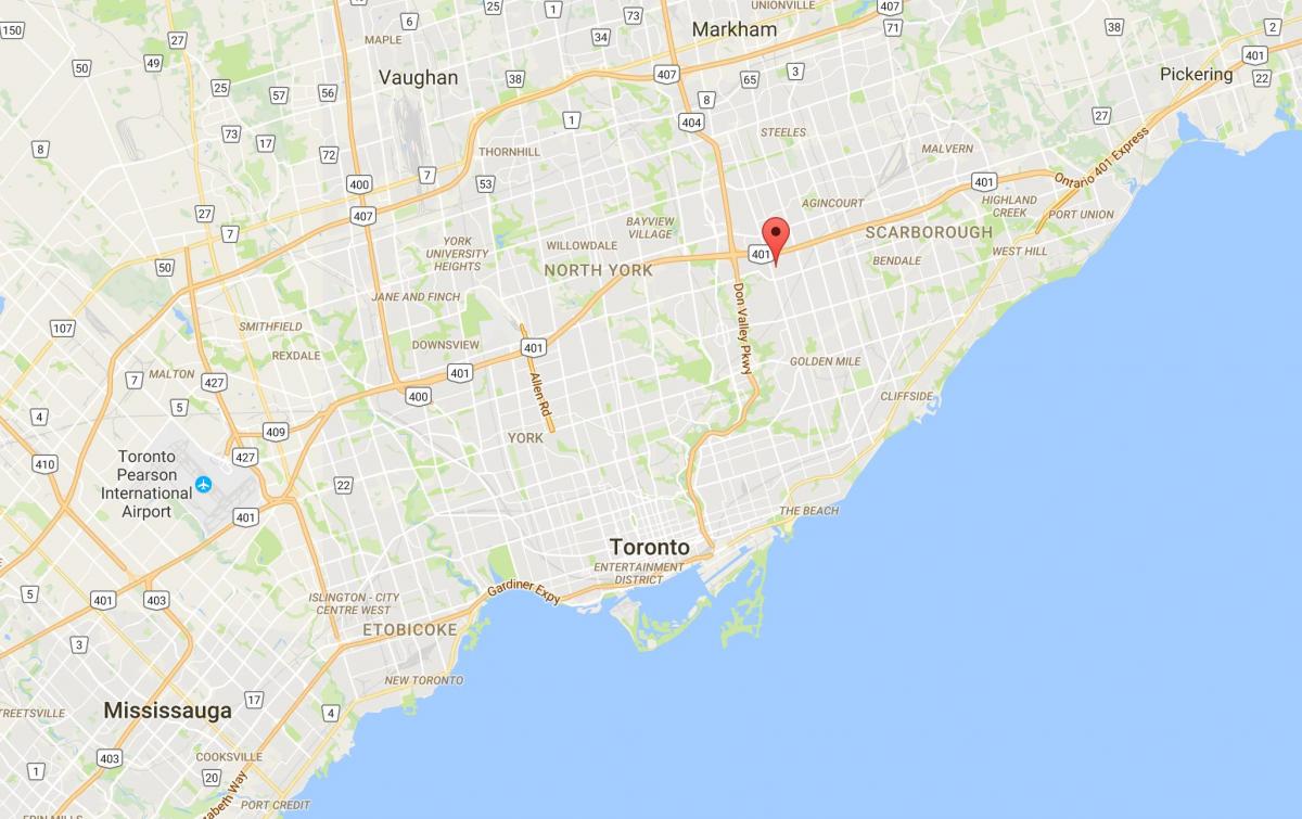 Harta Maryvale district Toronto