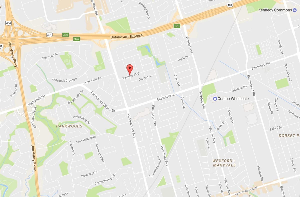 Harta Maryvalen eighbourhood Toronto