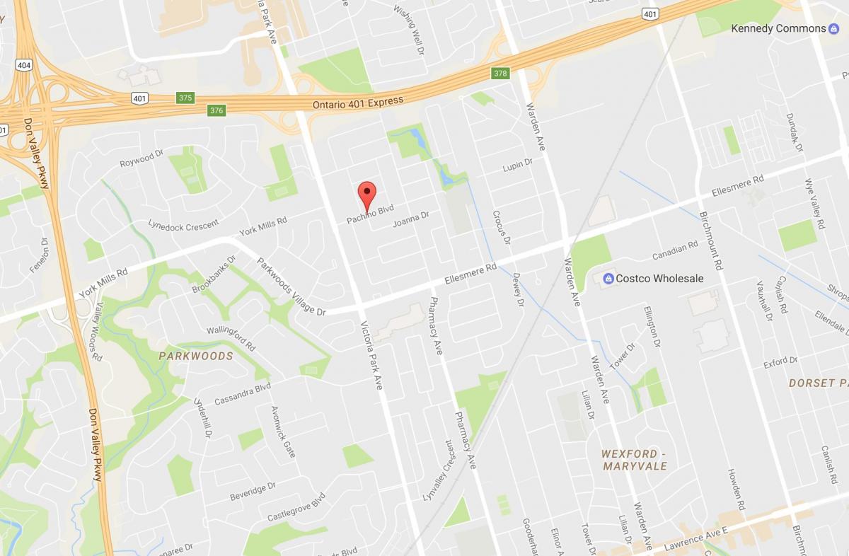 Harta Maryvalen eighbourhood Toronto