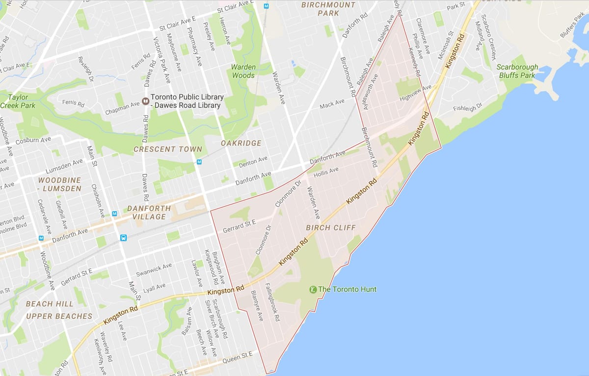 Harta de Mesteacan Stâncă de vecinătate Toronto