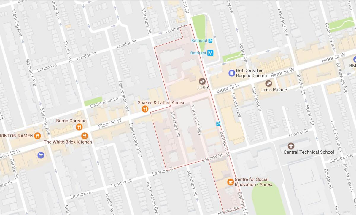 Harta Mirvish Sat de vecinătate Toronto