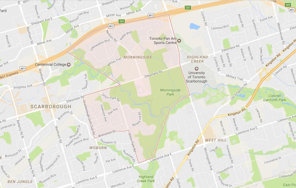 Harta Morningside vecinătate Toronto