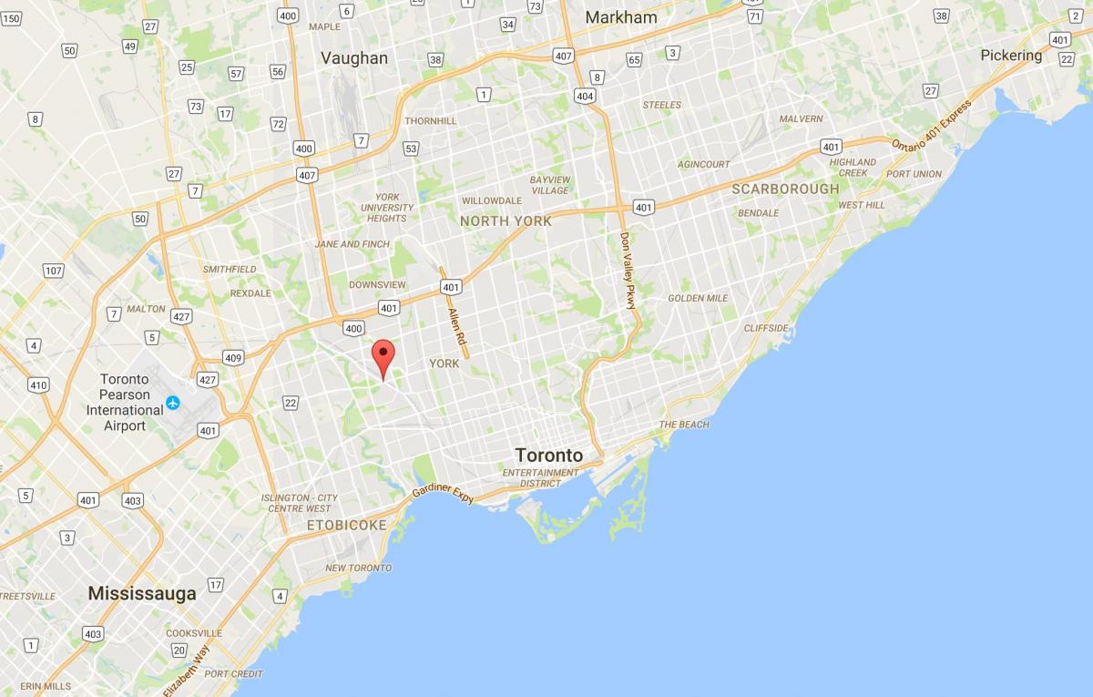 Harta Muntele Dennis district Toronto