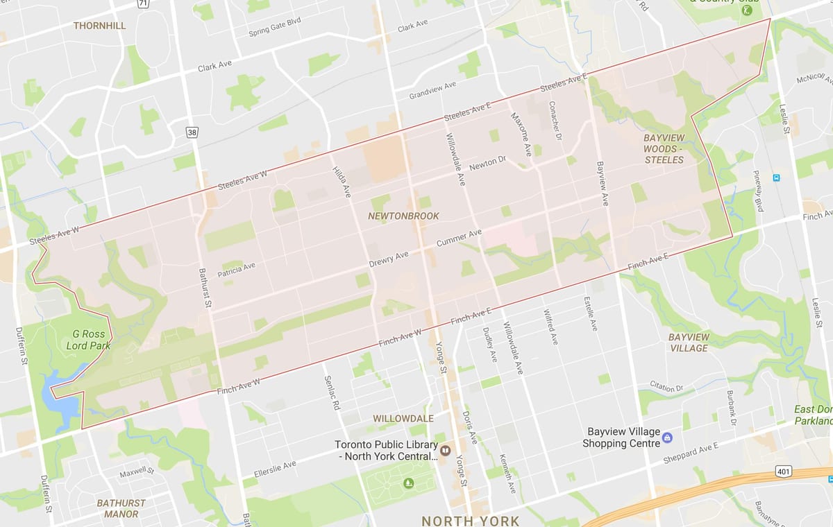 Harta Newtonbrook vecinătate Toronto