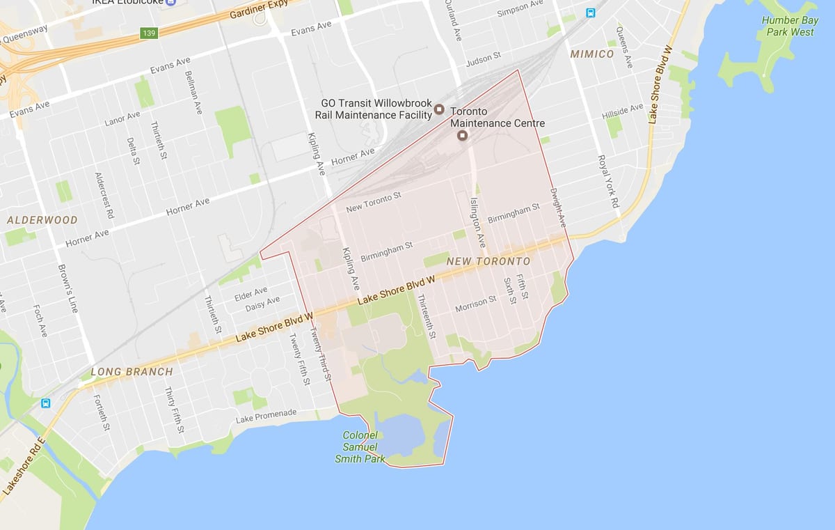 Harta de Noi Toronto vecinătate Toronto