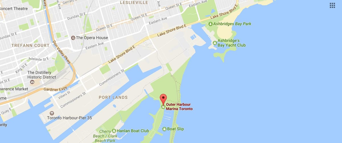 Harta Exterior harbour marina Toronto