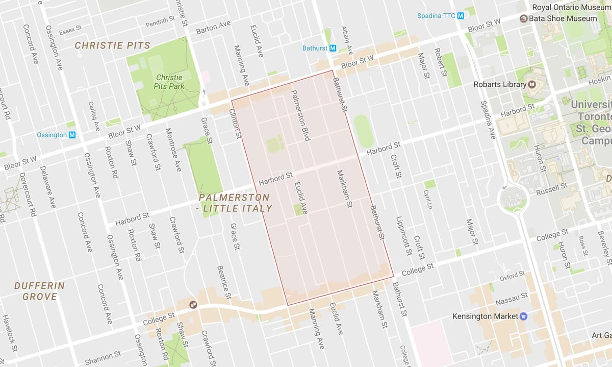 Harta Palmerston vecinătate Toronto
