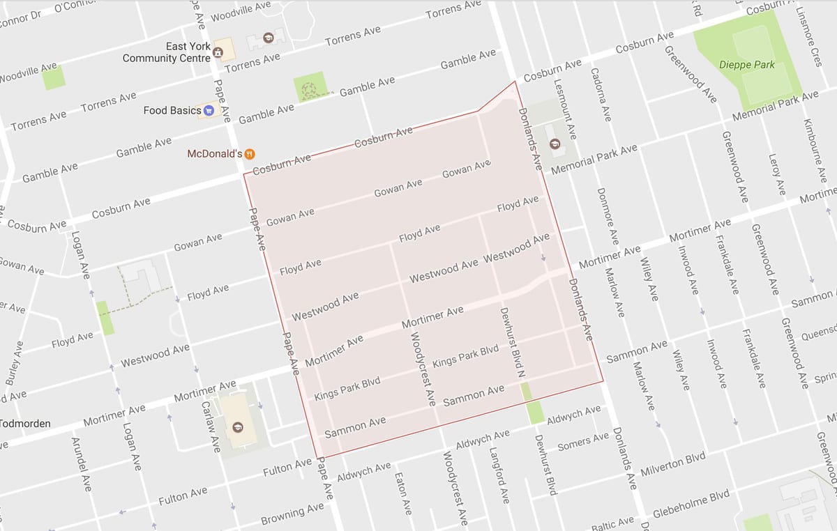 Harta Pape Sat de vecinătate Toronto