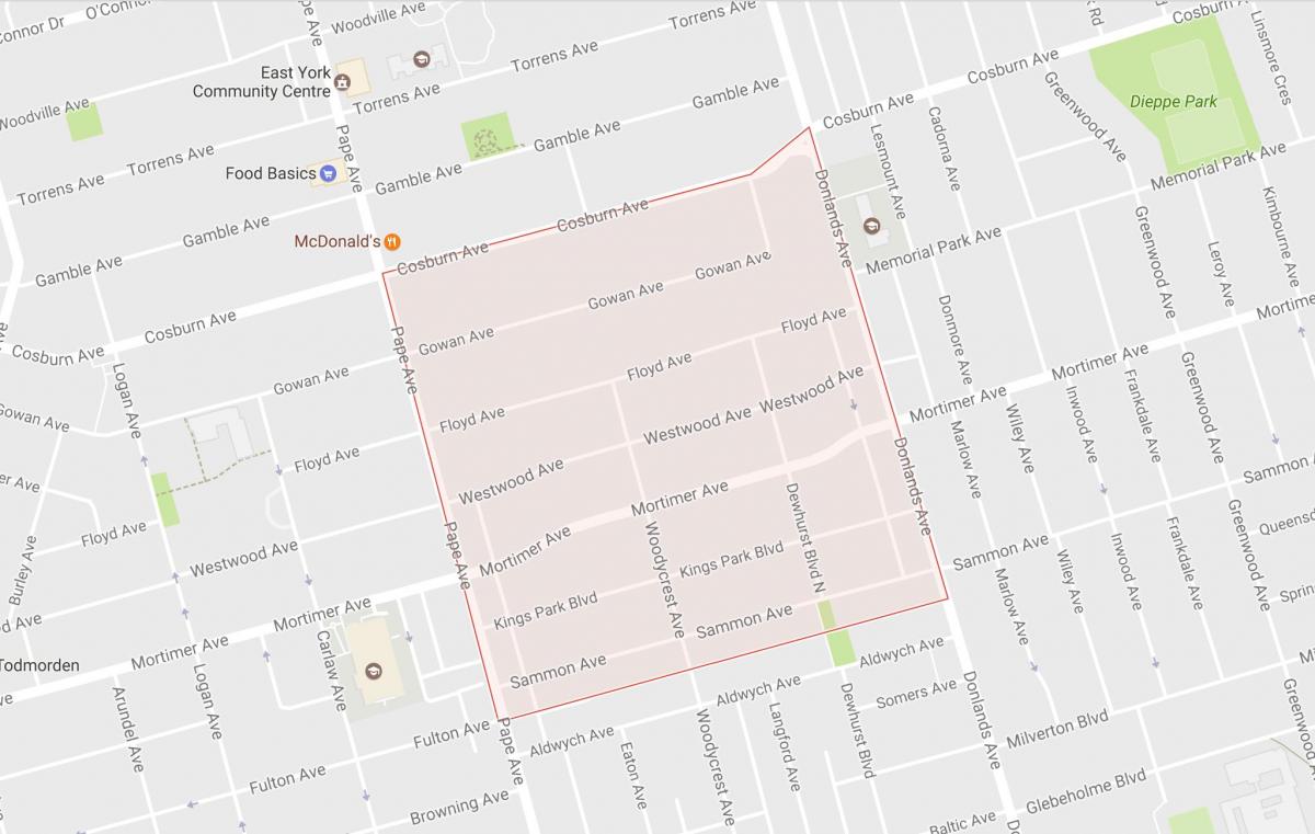 Harta Pape Sat de vecinătate Toronto