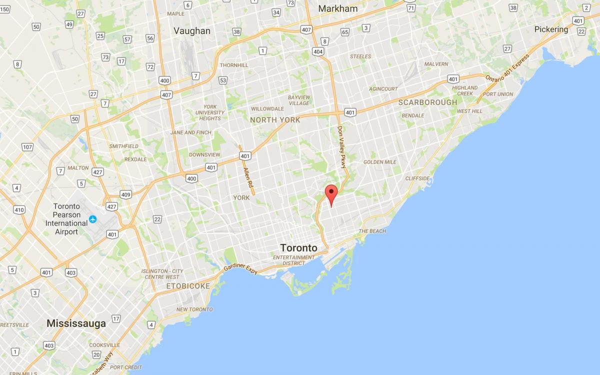 Harta Pape Satul districtul Toronto