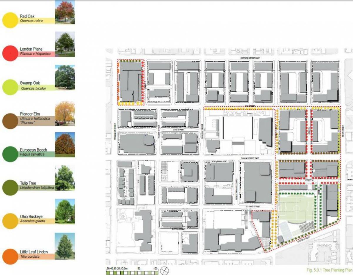 Harta planul de Revitalizare Regent Park Toronto faza 3