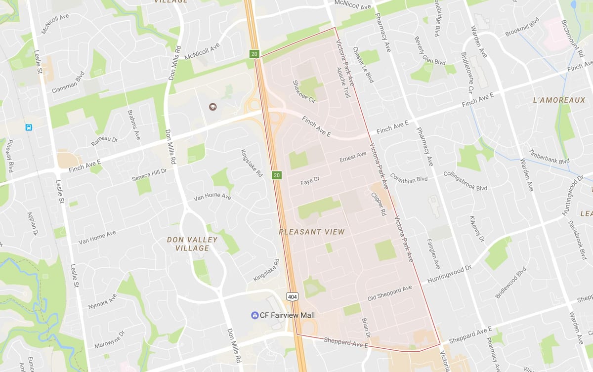Harta de Vedere Plăcută de vecinătate Toronto