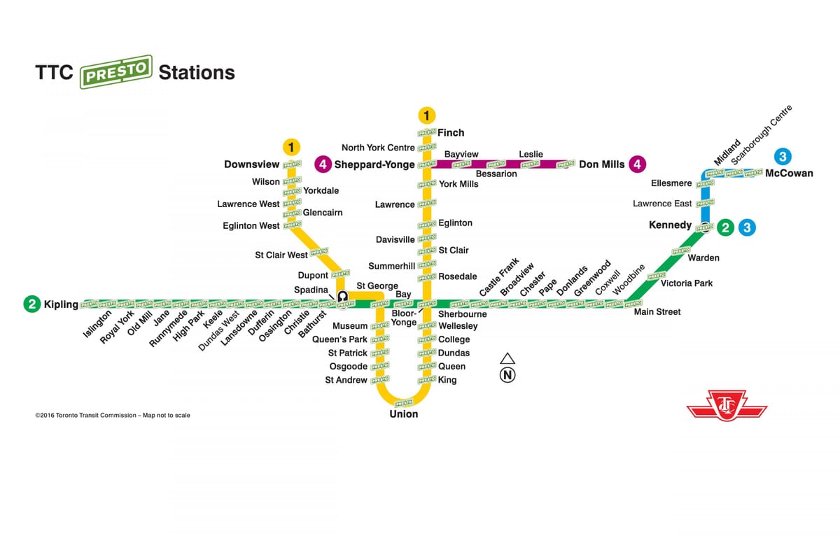 Harta presto stații TTC