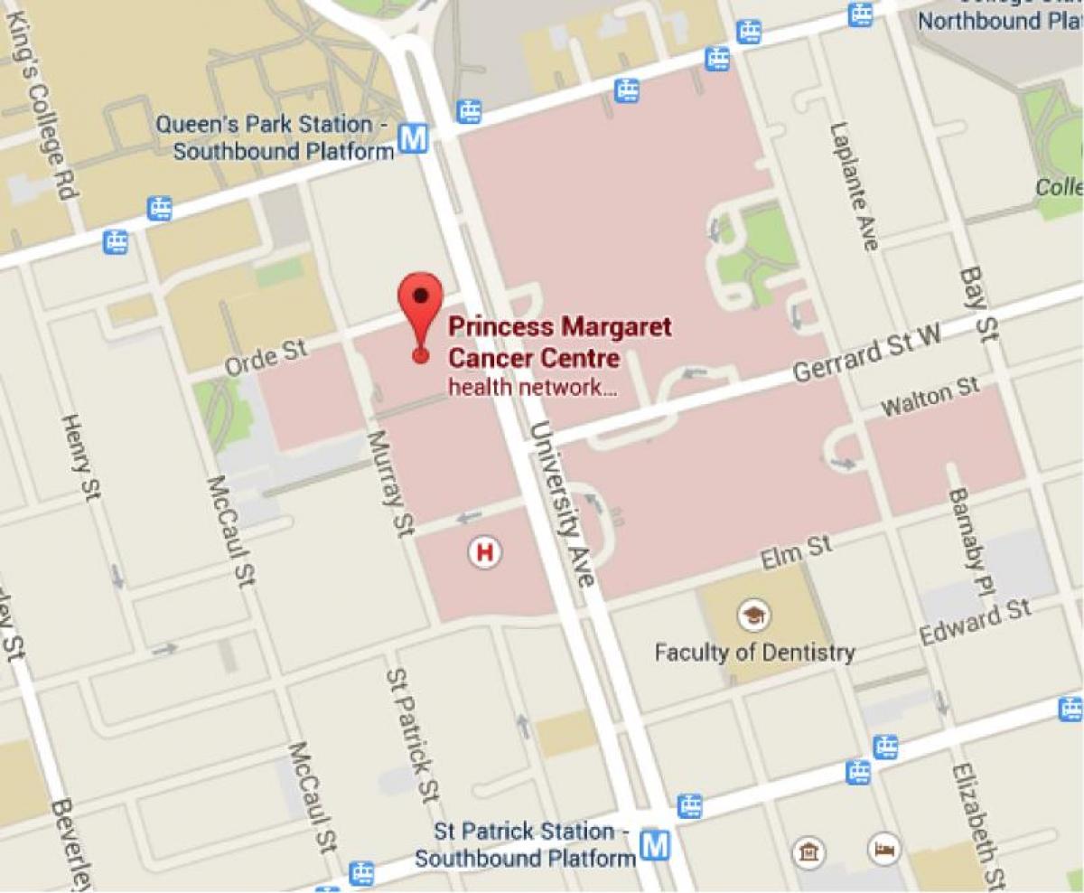 Harta Prințesa Margaret de Cancer Centre Toronto