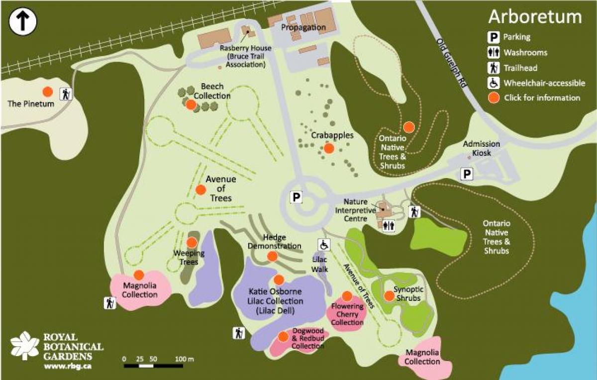 Harta RBG Arboretum
