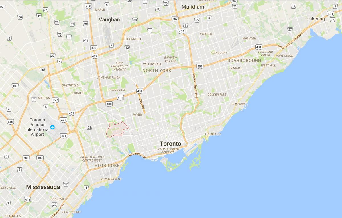 Harta Rockcliffe–Smythe district Toronto