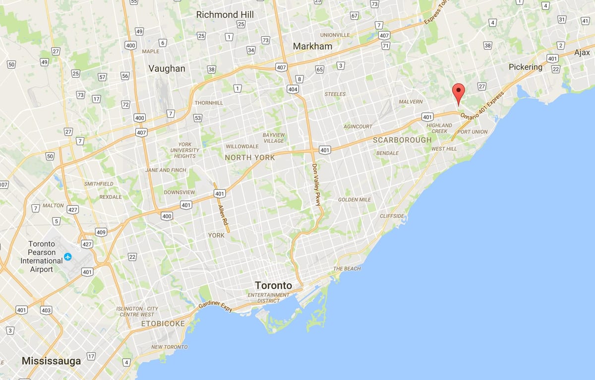 Harta Rouge district Toronto