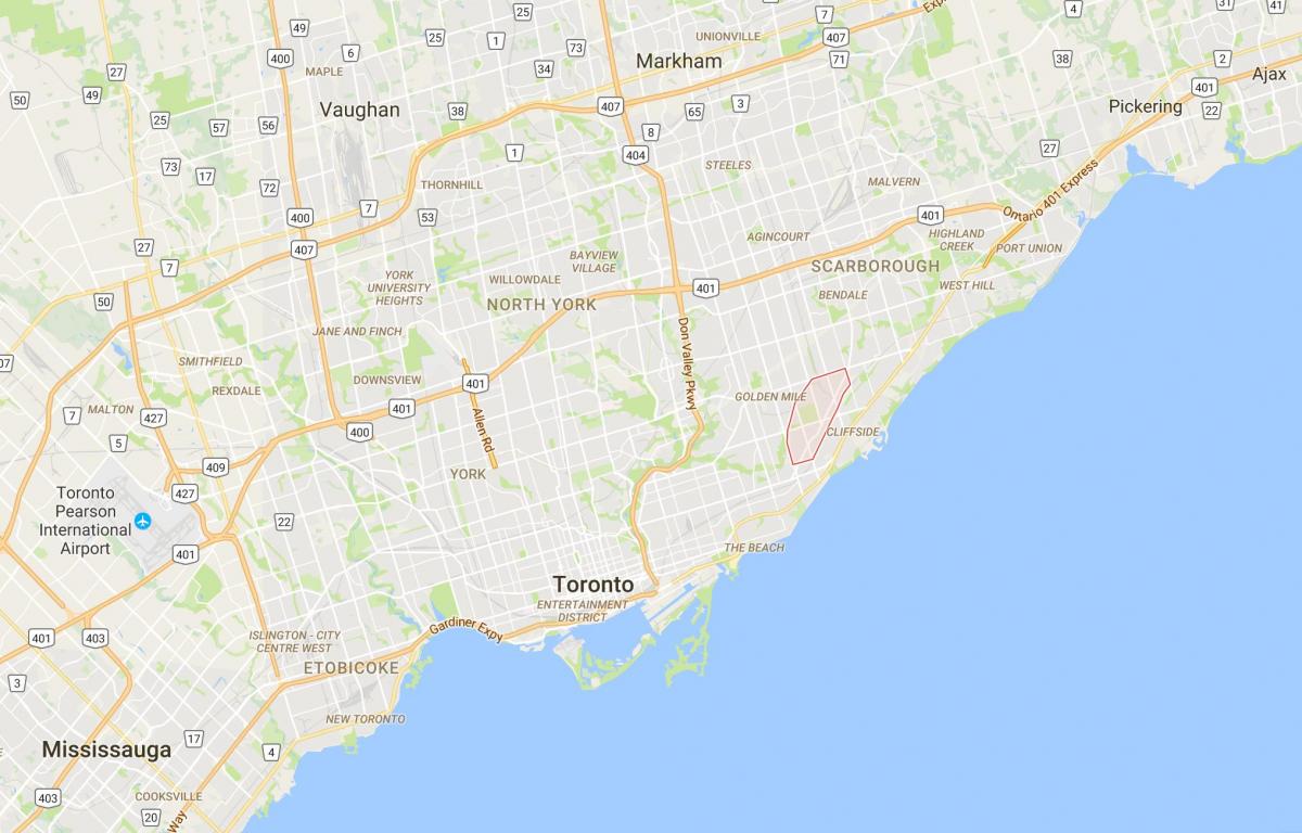 Harta Scarborough Junctiondistrict Toronto