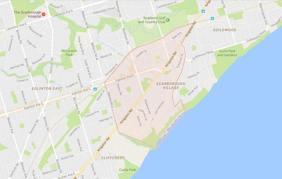Harta Scarborough Sat de vecinătate Toronto