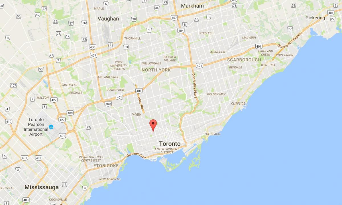 Harta Seaton Satul districtul Toronto