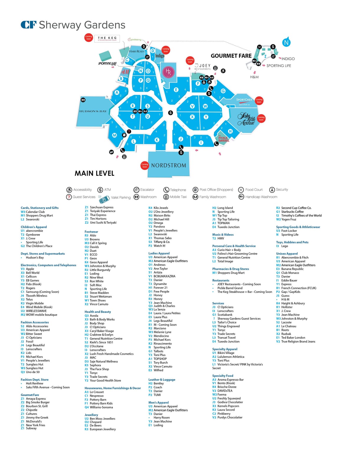 Harta Sherway Gardens