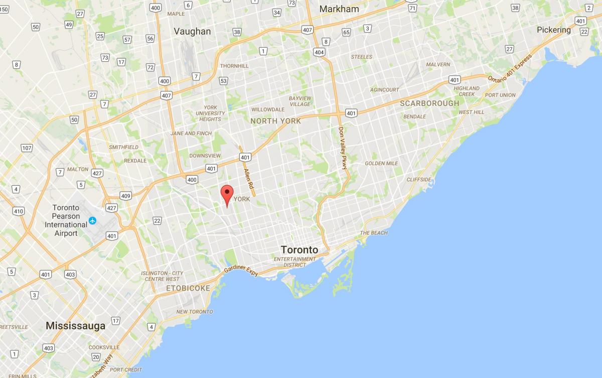 Harta Silverthorn district Toronto