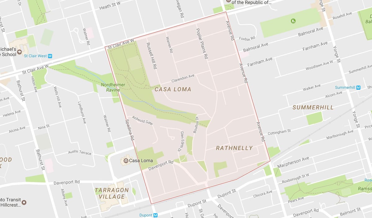 Harta South Hill vecinătate Toronto