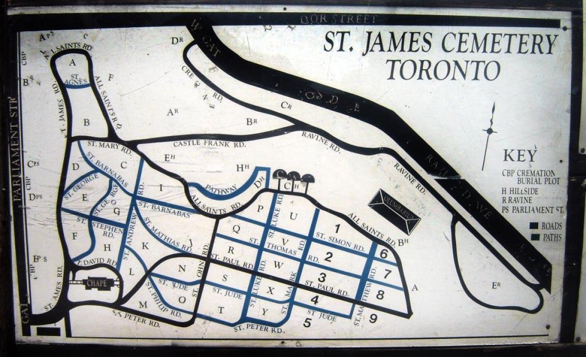 Harta St James cimitir