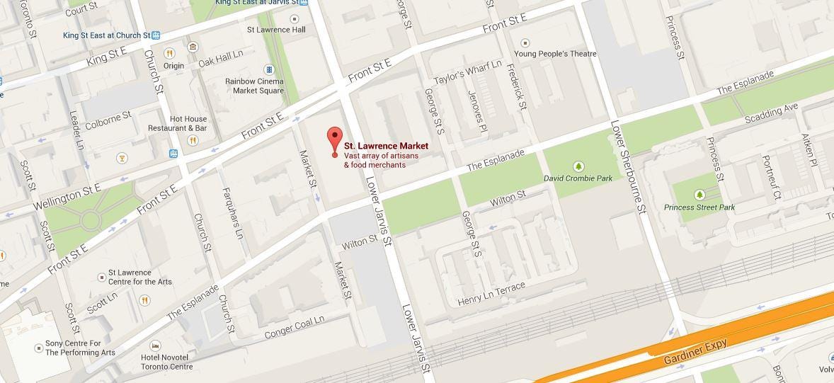 Harta St Lawrence market