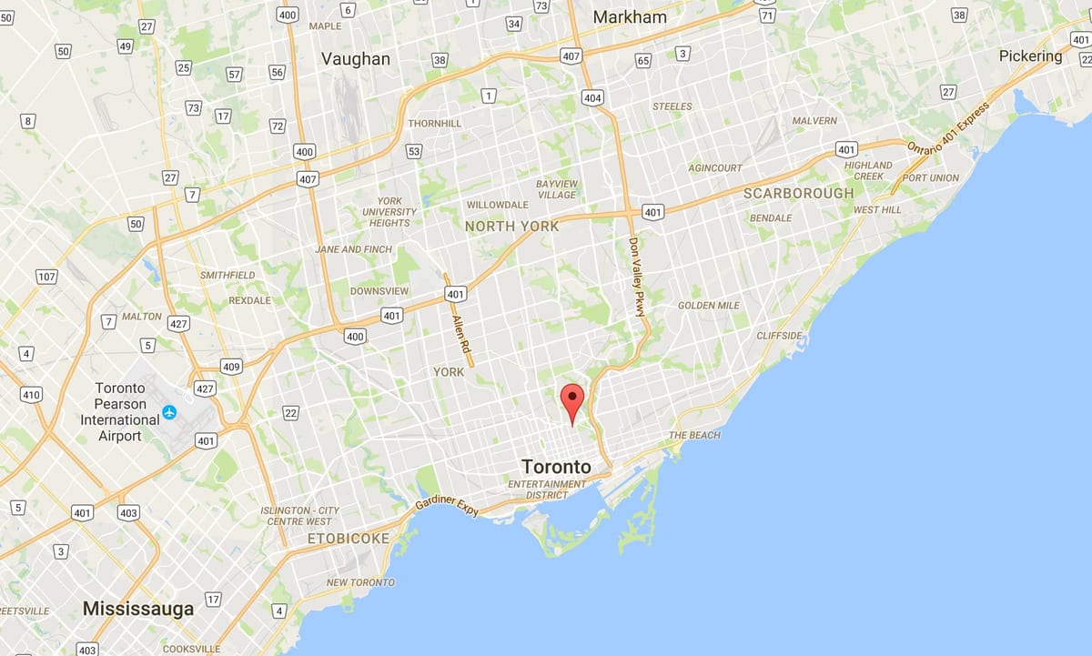 Harta St. James Orașului Toronto