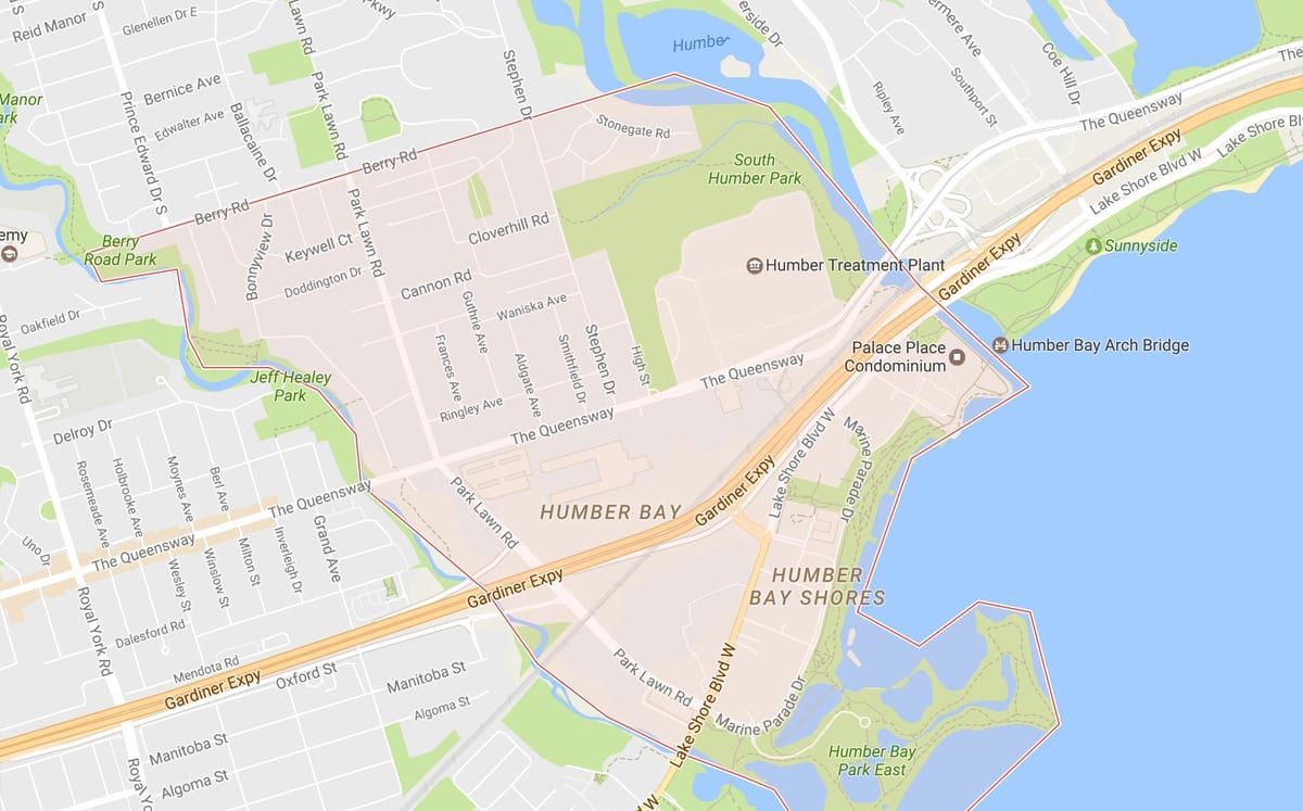 Harta Stonegate-Queensway vecinătate vecinătate Toronto