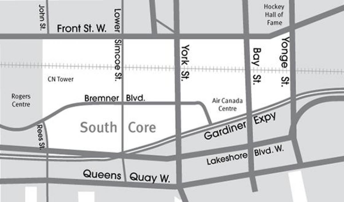 Harta de Sud Core Toronto