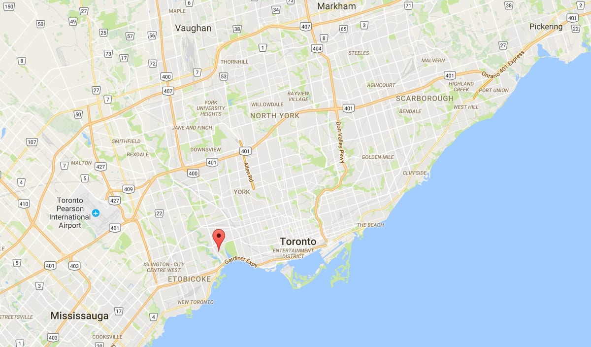 Harta Swansea district Toronto