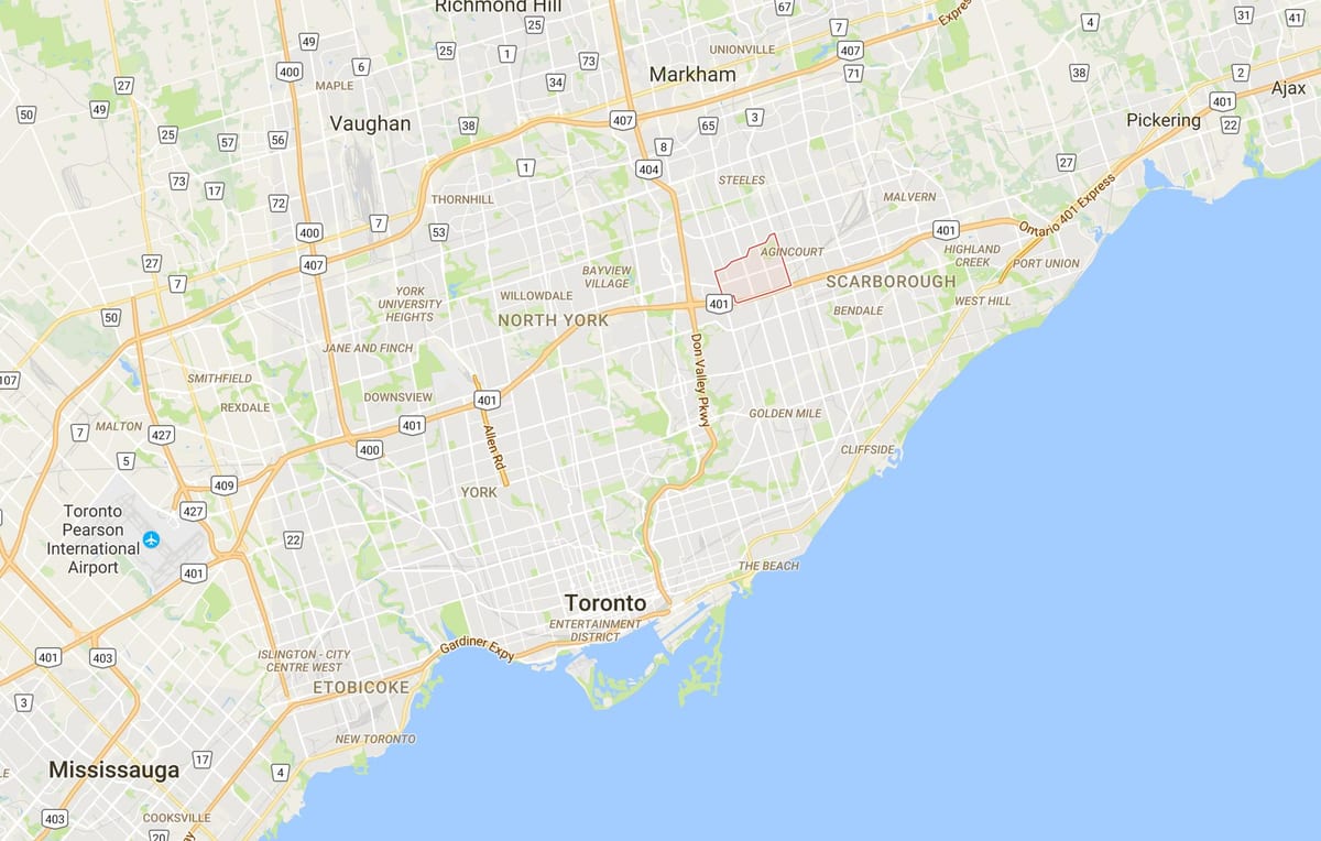 Harta Tam O ' shanter – Sullivandistrict Toronto